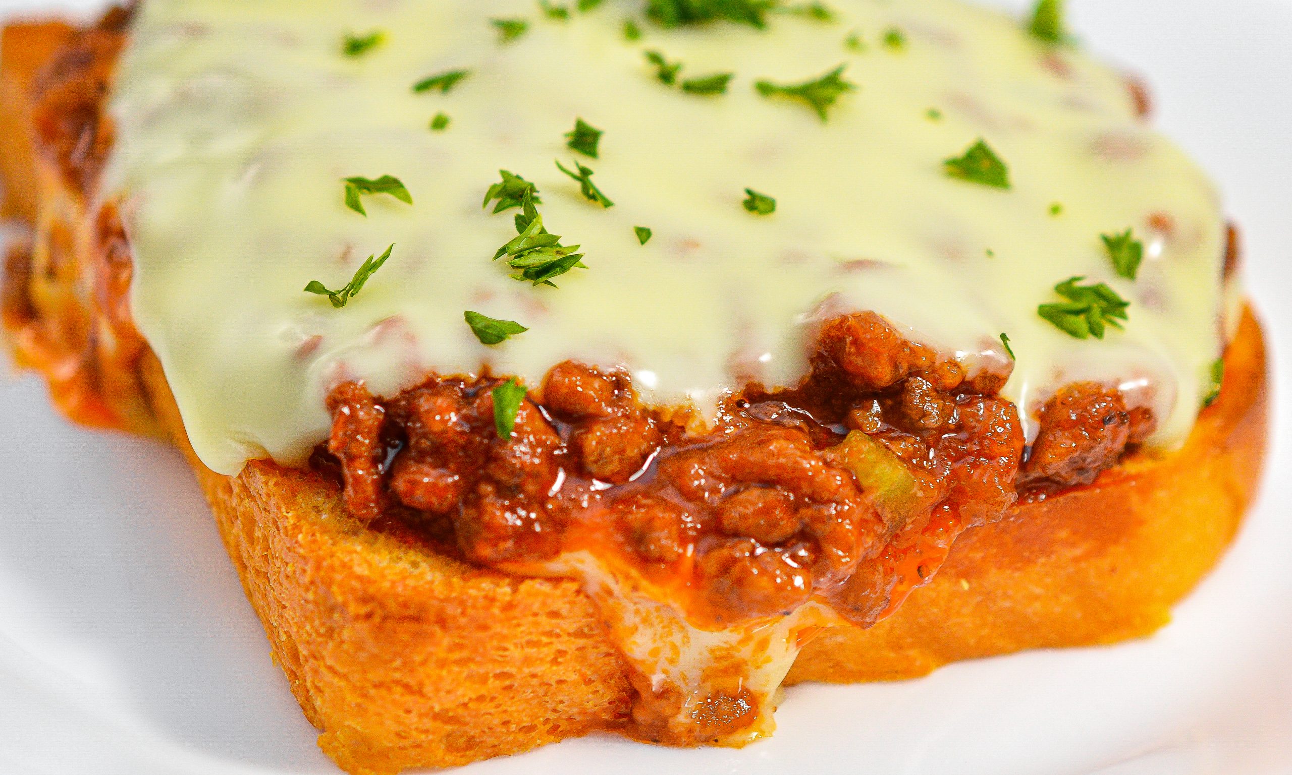 Assemble the Sloppy Joe Texas Toast