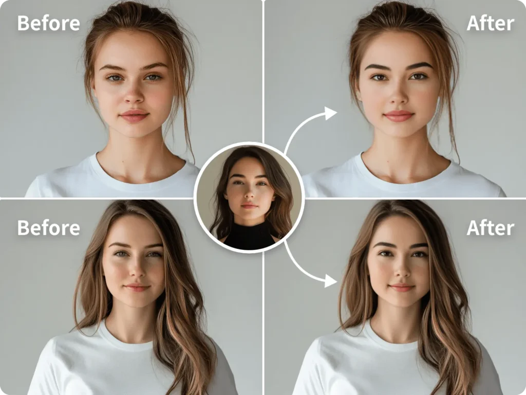 Real-life examples of how the AI face swap tool can transform memories